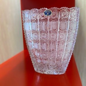 Bohemia hand cut crystal vase